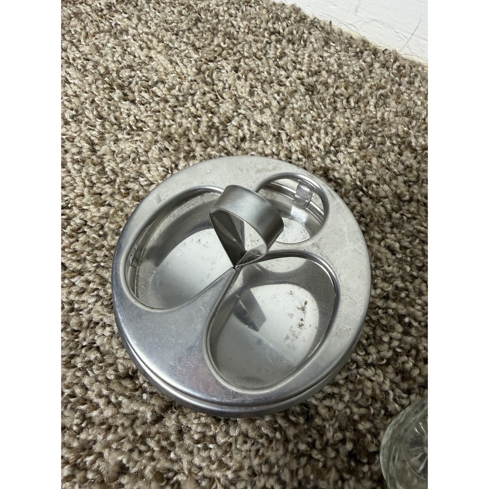 Vintage Made in Italy Glass Relish Tray Condiment Caddy Metal Carrier 3 Dish Set - Picture 3 of 5